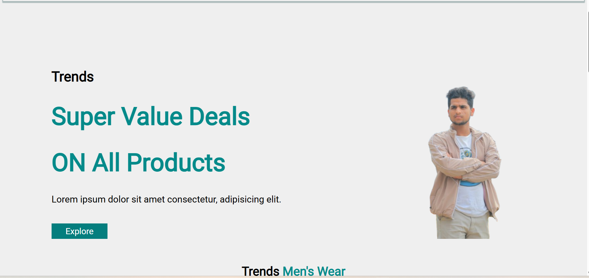 Screenshot of the Portfolio Website project