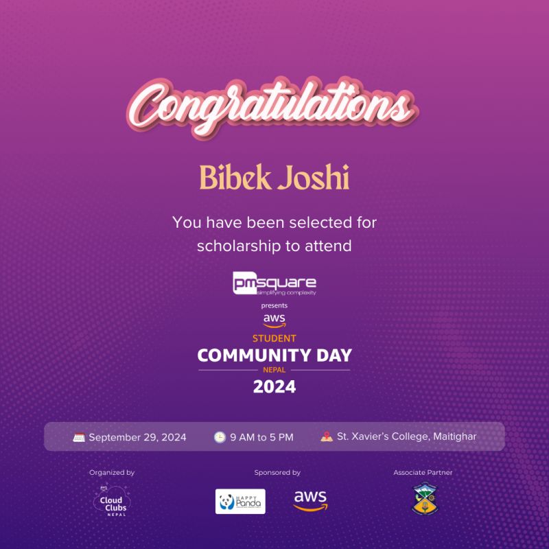 AWS Community Event participation certificate