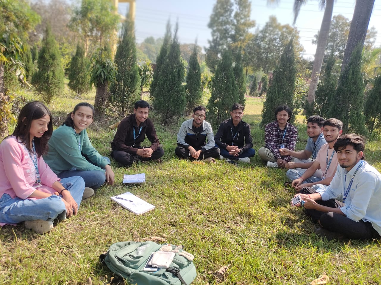 Bibek Joshi at group discussion of a club members